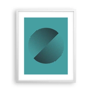 Pôster em moldura branca - Círculo – uma variação geométrica - 40x50 cm