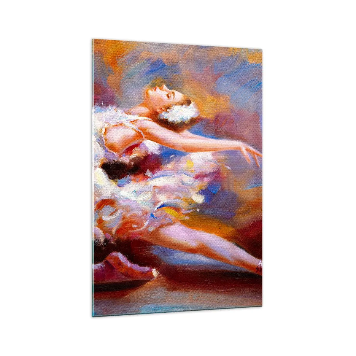 Quadro em vidro - A graça do cisne - 70x100 cm