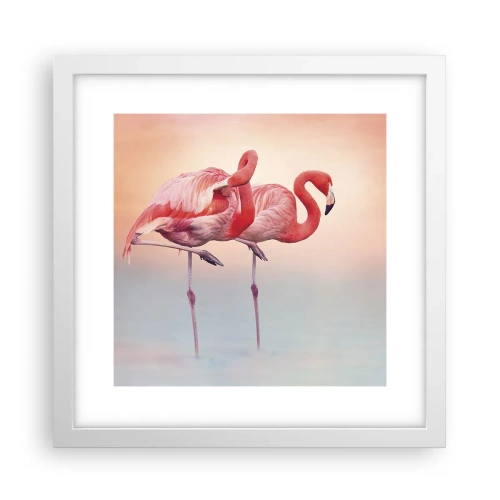 Pôster em moldura branca - Na cor do sol poente - 30x30 cm