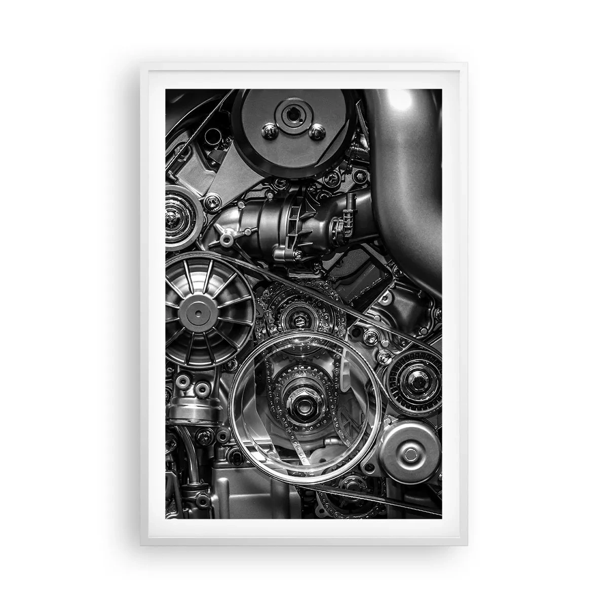 Pôster em moldura branca - A poesia da mecánica - 61x91 cm