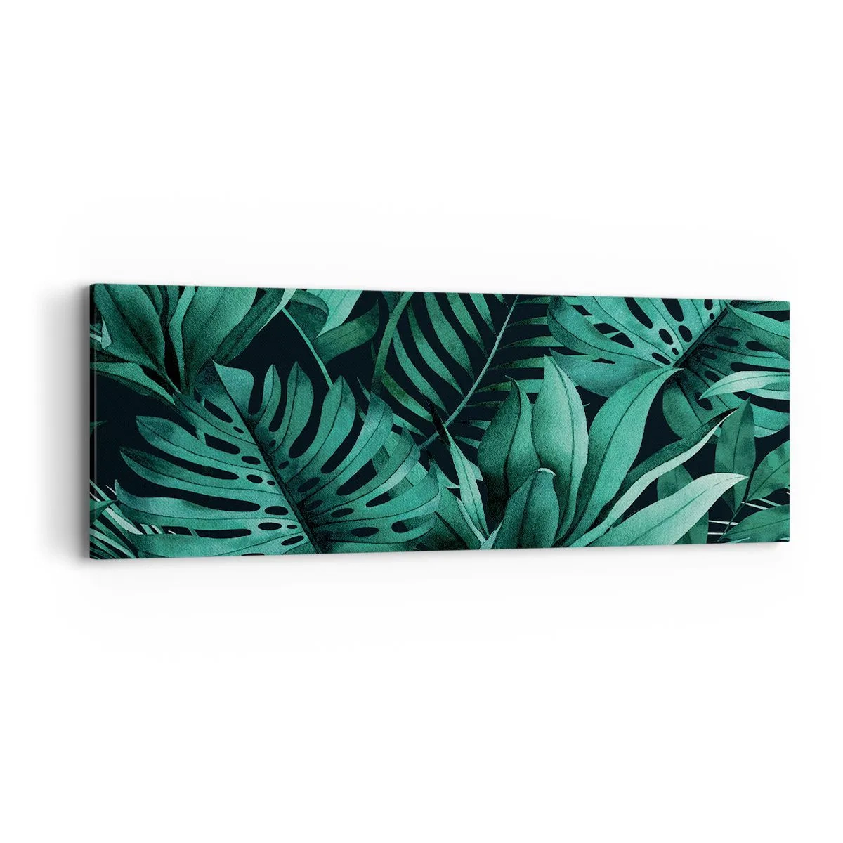 Quadro em tela - A profundidade da vegetação tropical - 90x30 cm