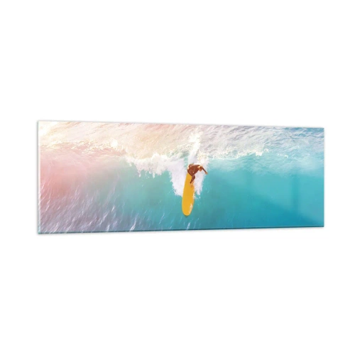 Quadro em vidro - Cavaleiro oceânico - 90x30 cm