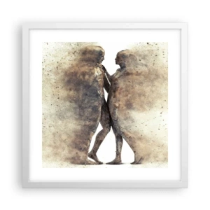 Pôster em moldura branca - Do pó vieram para amar - 40x40 cm