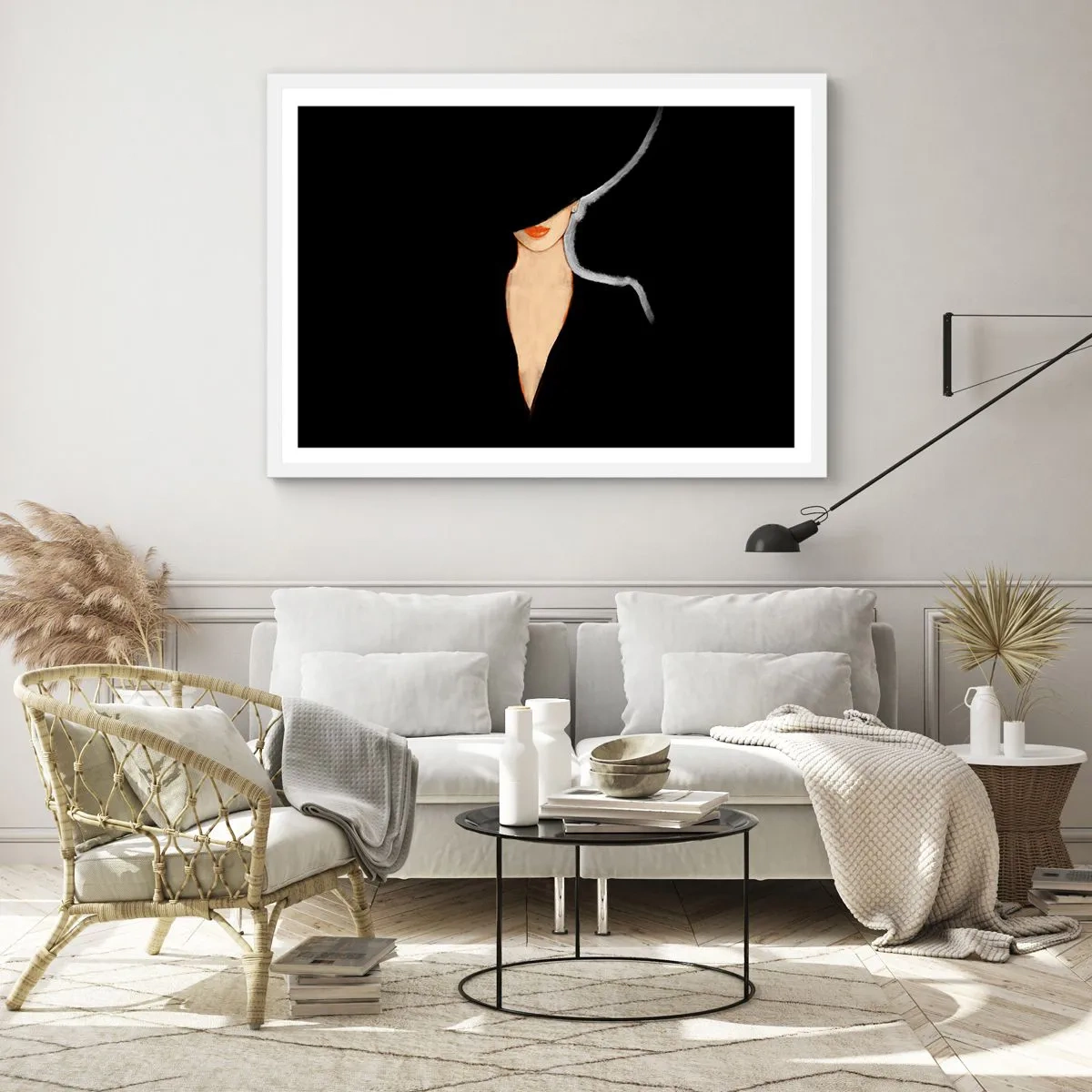 Pôster em moldura branca - Elegância e estilo - 50x40 cm