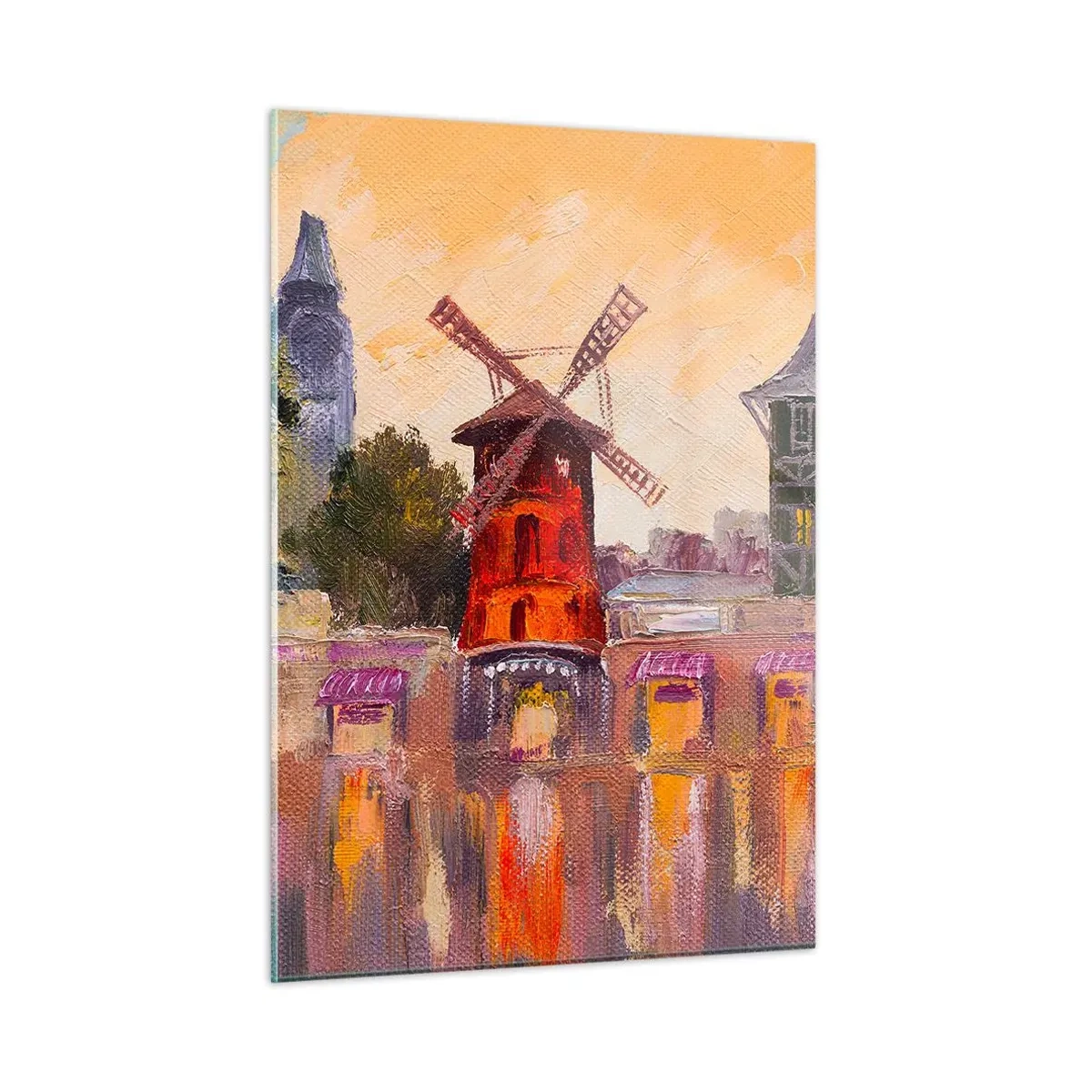 Quadro em vidro - Ícones parisienses – Moulin Rouge - 50x70 cm