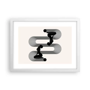 Pôster em moldura branca - Simetria sensual - 40x30 cm