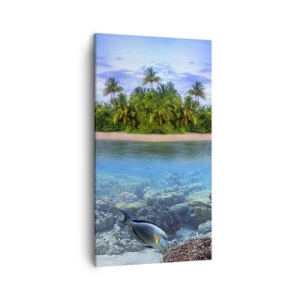 Quadro em tela - A Ilha Celestial lhe convida - 45x80 cm