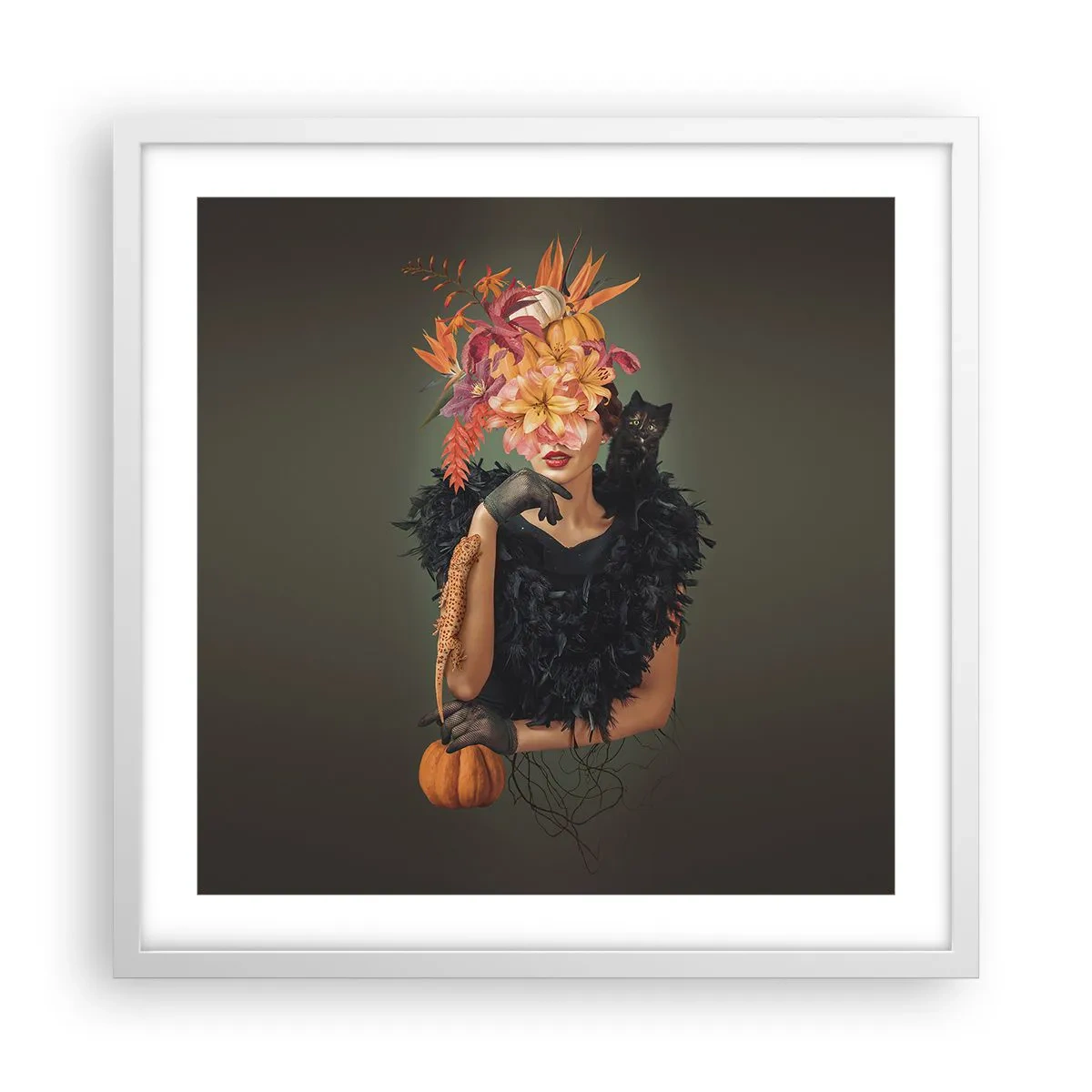 Pôster em moldura branca - O feitiço da bruxa - 50x50 cm