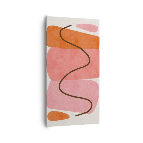 Quadro em tela - Movimento suave de formas - 65x120 cm