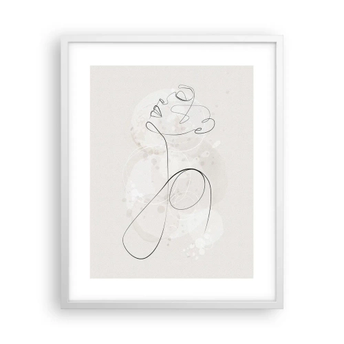 Pôster em moldura branca - O espiral de beleza - 40x50 cm