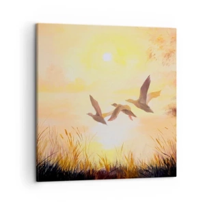 Quadro em tela - O início de uma longa viagem - 50x50 cm