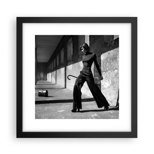 Pôster com moldura preta - Elegância urbana - 30x30 cm