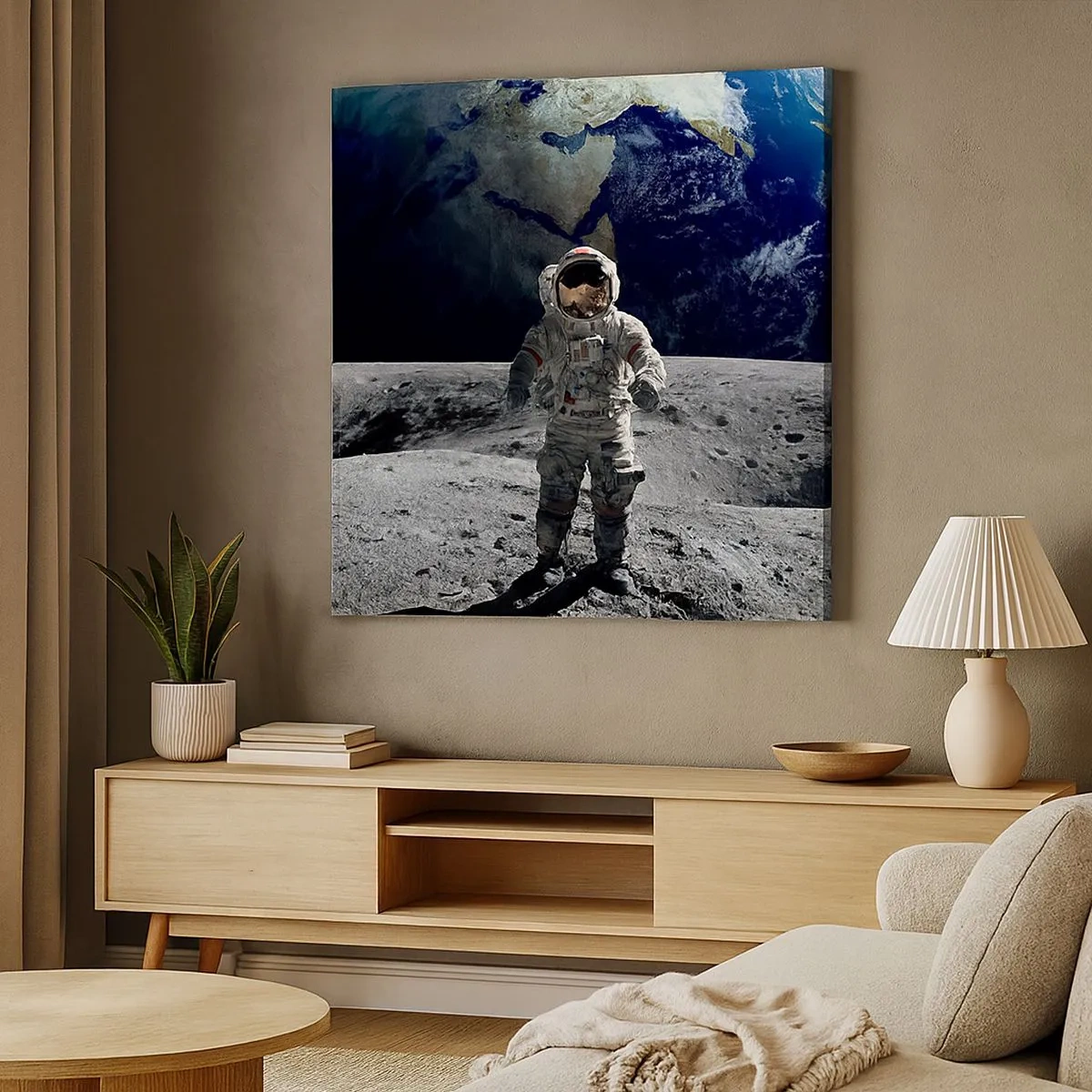 Quadro em tela - Saudações da Lua - 30x30 cm