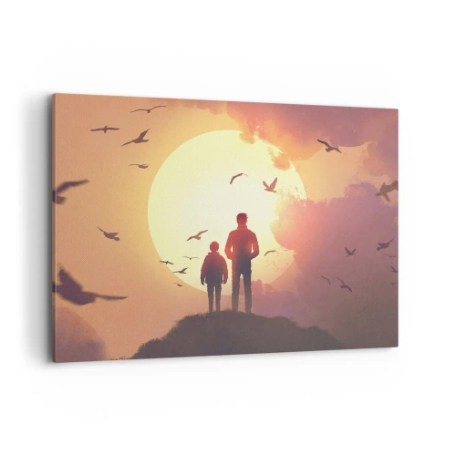 Quadro em tela - Cara a cara com o sol - 100x70 cm