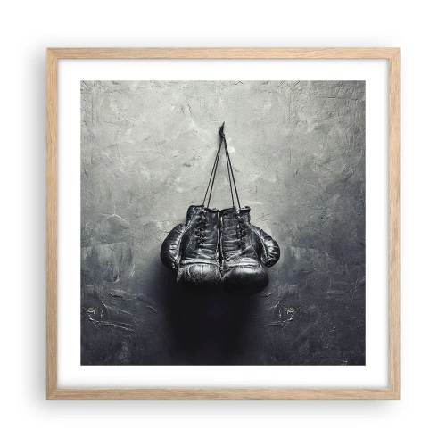 Pôster com moldura de carvalho claro - Tempo de luta e tempo de paz - 50x50 cm