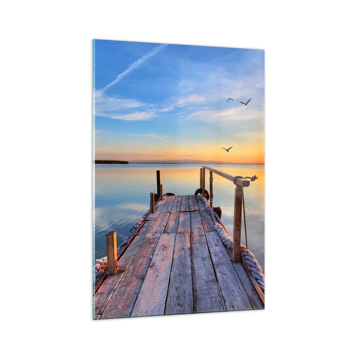 Quadro em vidro - Caminhando em direção ao sol - 70x100 cm