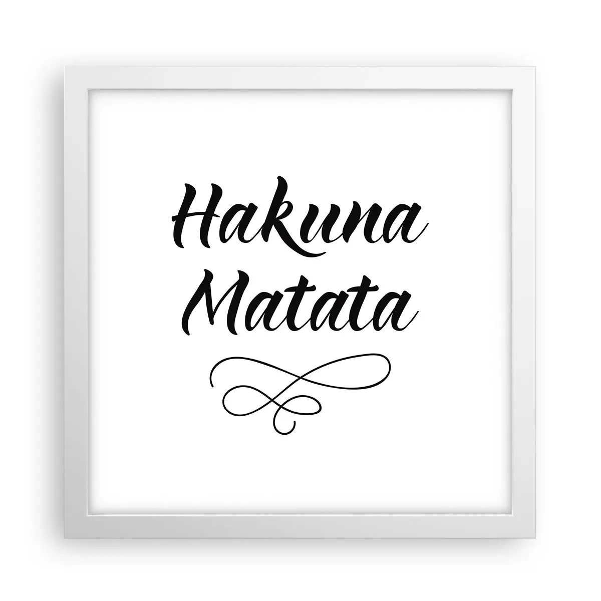 Pôster em moldura branca - O melhor conselho - 30x30 cm