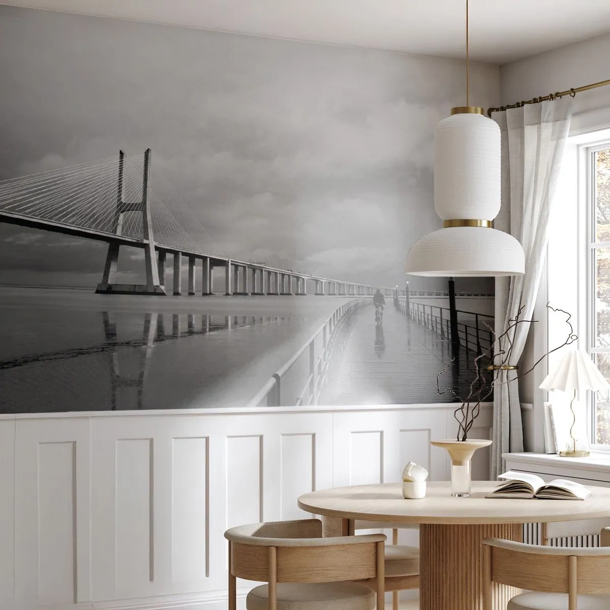 Papel de Parede Premium Canvas - Cada um com o que merece - Ponte, Arquitetura, Paisagem - 350x256 cm