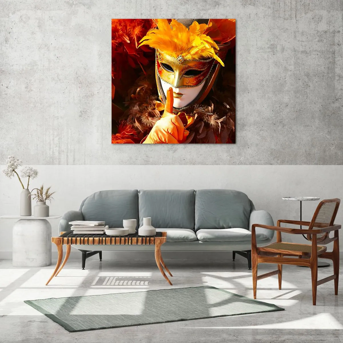 Quadro em vidro - O mistério faz parte do jogo - 60x60 cm