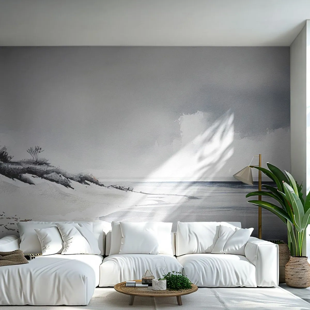 Papel de Parede Premium Sand - Juntos para sempre - Dunas, Praia, oceano - 400x280 cm