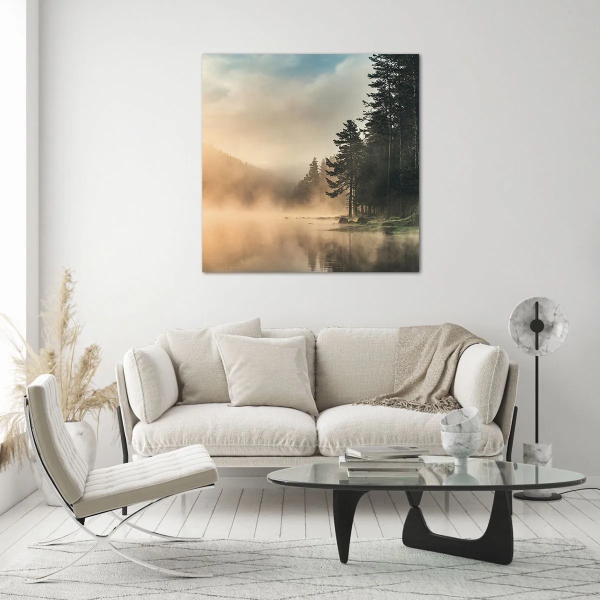 Quadro em vidro - O nascimento do dia - 30x30 cm