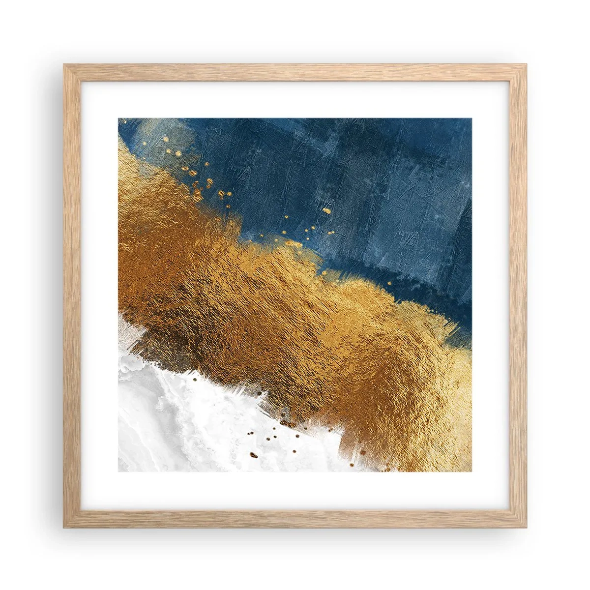 Pôster com moldura de carvalho claro - As cores do verão - 40x40 cm