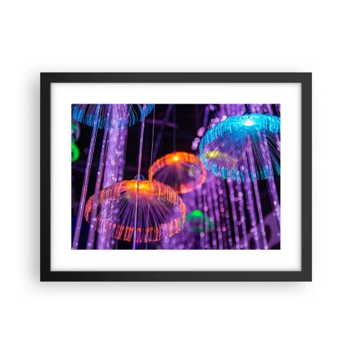 Pôster com moldura preta - Fonte de luz - 40x30 cm