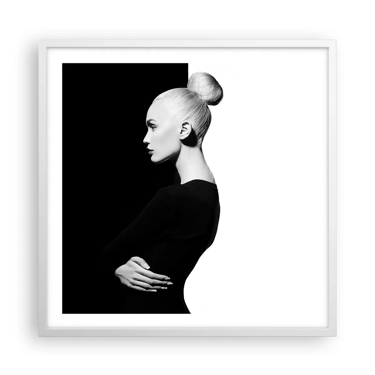 Pôster em moldura branca - Simplesmente mulher - 60x60 cm