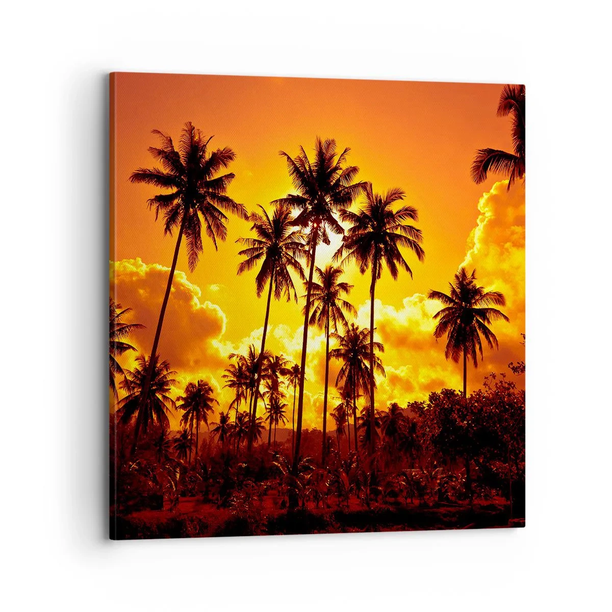 Quadro em tela - Montanhas em chamas, florestas em chamas - 70x70 cm