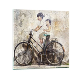 Quadro em vidro - Verdadeiro ou falso? - 60x60 cm