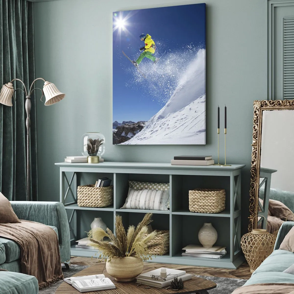Quadro em tela - Dançando com as montanhas - 50x70 cm