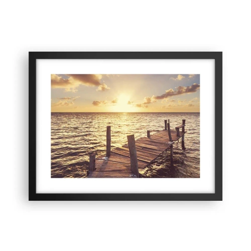 Pôster com moldura preta - A terra dourada da gentileza - 40x30 cm