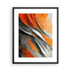 Pôster com moldura preta - Calor e frio - 40x50 cm