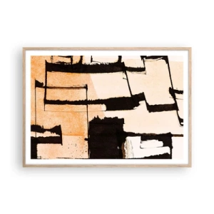 Pôster com moldura de carvalho claro - No entanto, a ordem - 100x70 cm