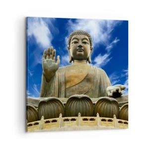 Quadro em tela - Viva sem medo - 60x60 cm