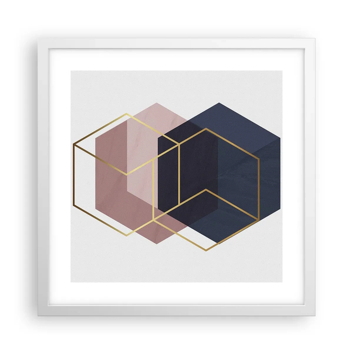 Pôster em moldura branca - O poder da simplicidade - 40x40 cm