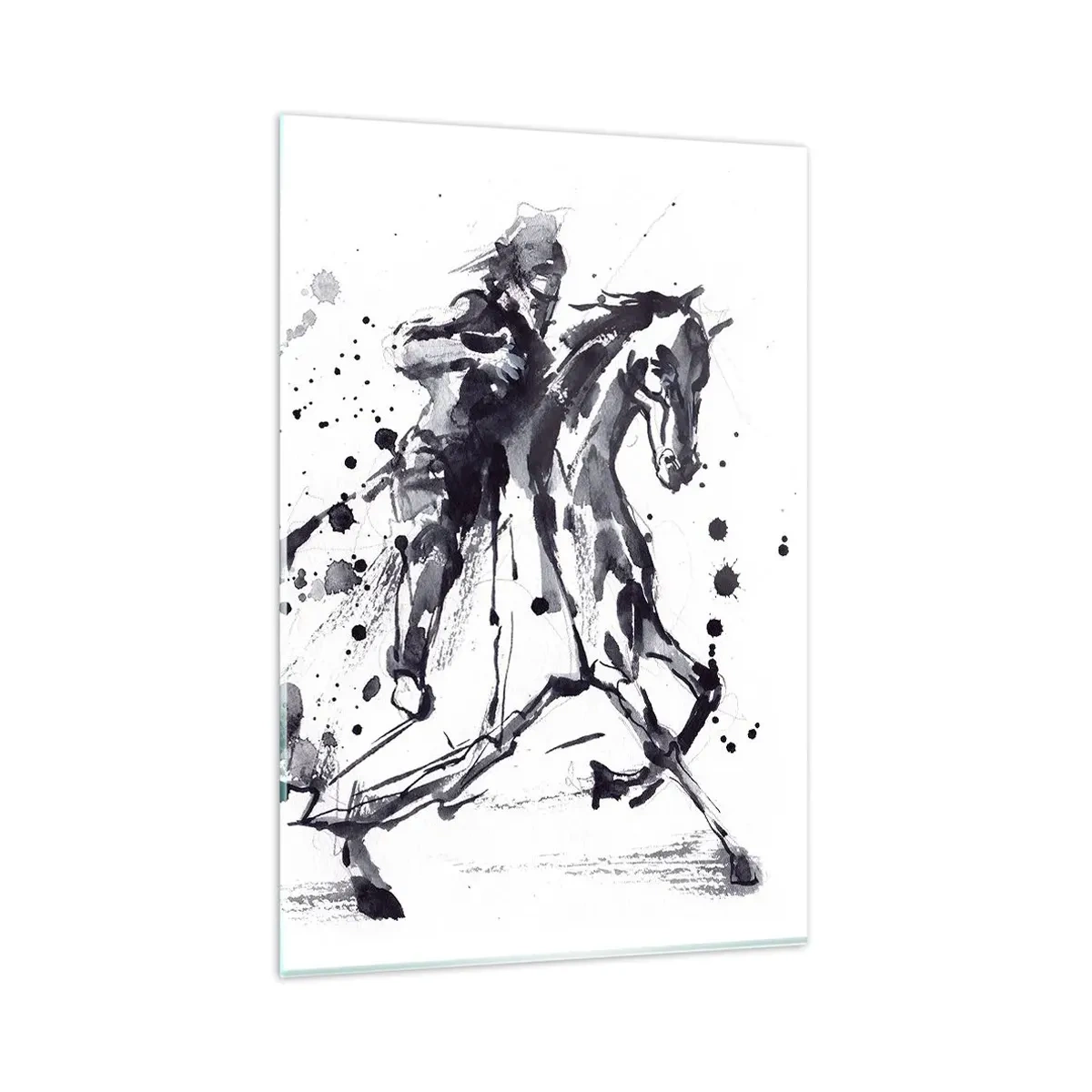 Quadro em vidro - Cavaleiro Negro - 80x120 cm