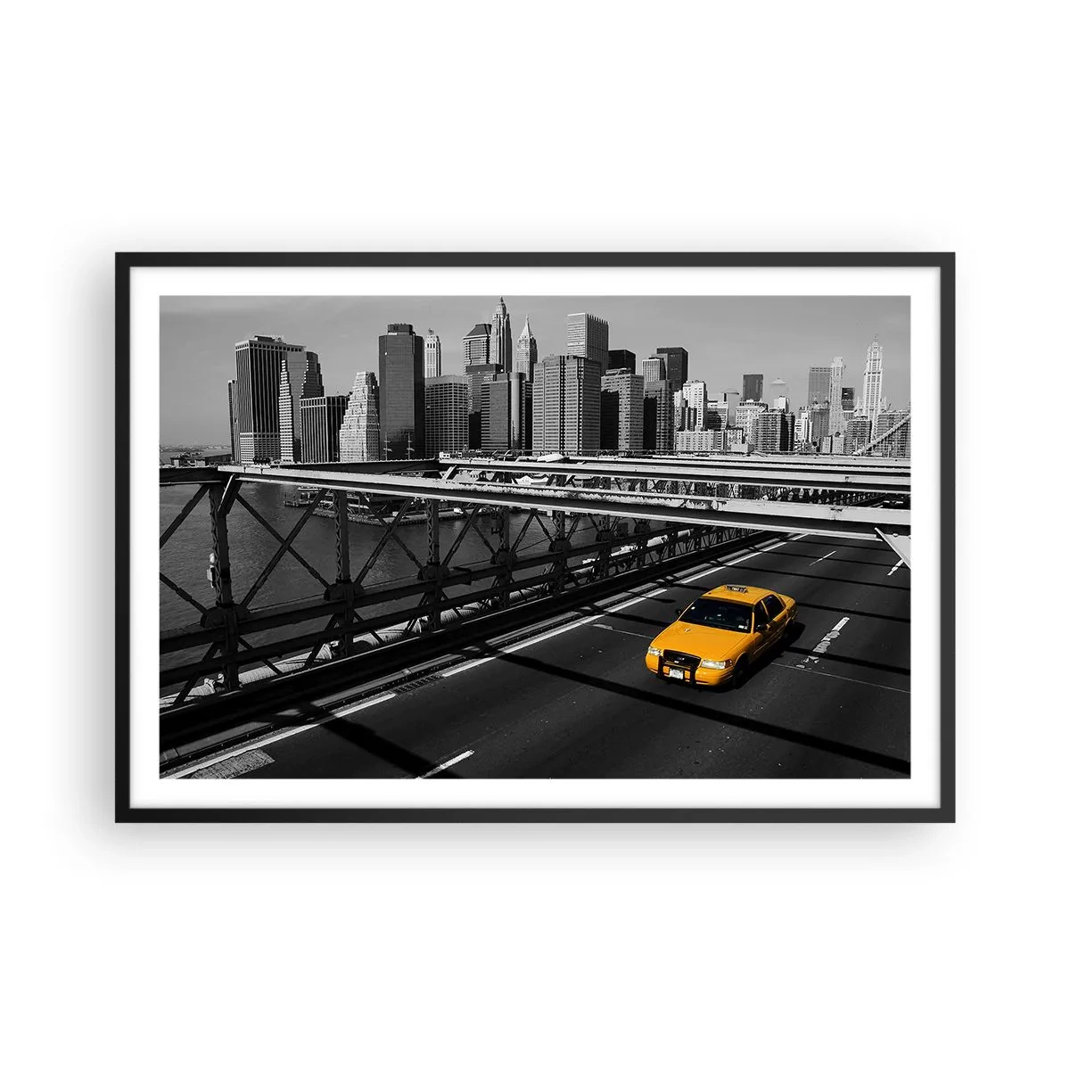 Pôster com moldura preta - A cor da cidade grande - 91x61 cm