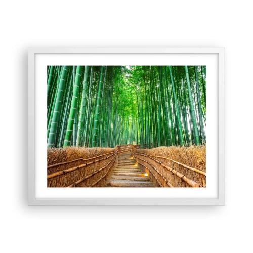Pôster em moldura branca - A essência da natureza asiática - 50x40 cm