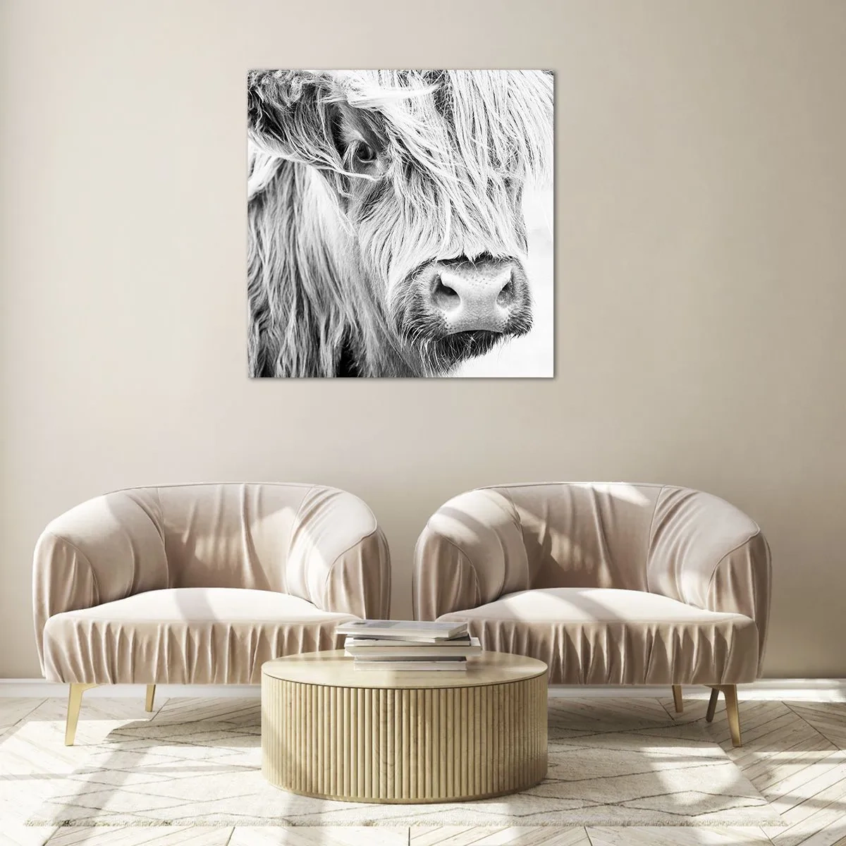 Quadro em vidro - Natureza selvagem escocesa - 40x40 cm