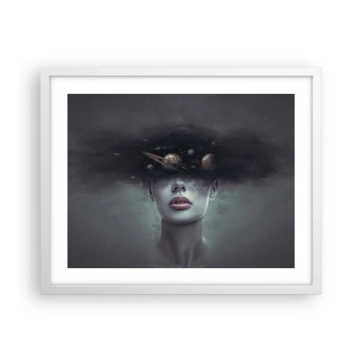 Pôster em moldura branca - E os planetas estão a enlouquecer... - 50x40 cm