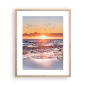 Pôster com moldura de carvalho claro - Paisagem horizontal - 40x50 cm