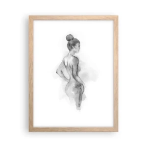 Pôster com moldura de carvalho claro - Linda como uma pintura - 30x40 cm