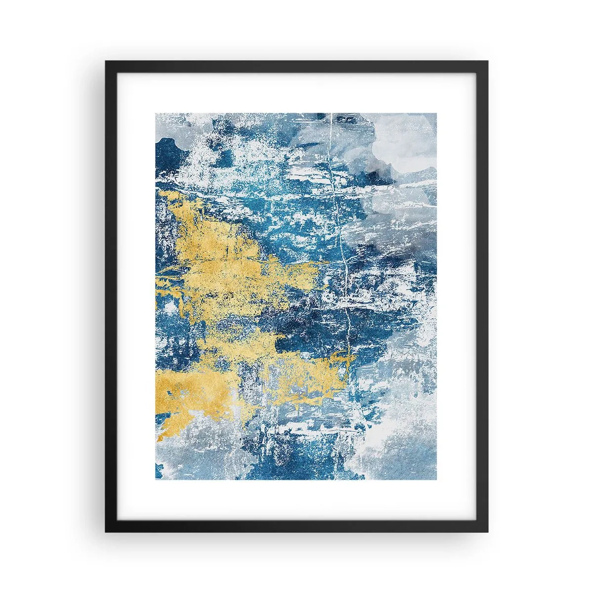 Pôster com moldura preta - Abstração cheia de clima - 40x50 cm