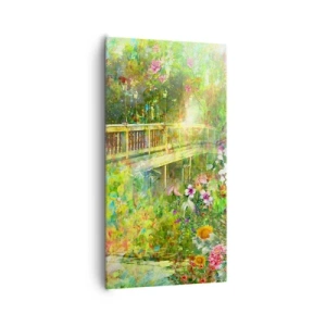 Quadro em tela - A ponte dos suspiros da primavera - 65x120 cm