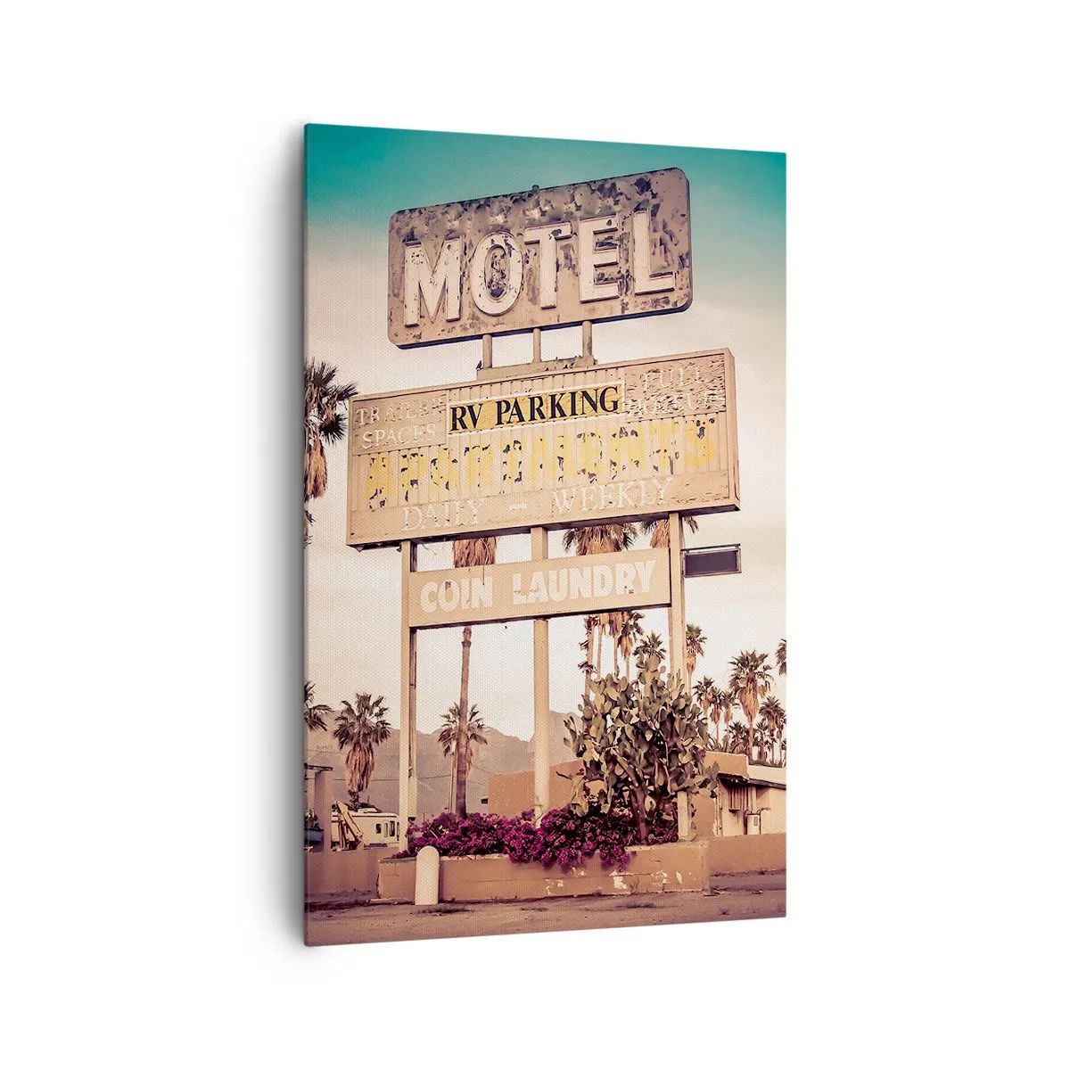 Quadro em tela - O tempo parou aqui - 80x120 cm