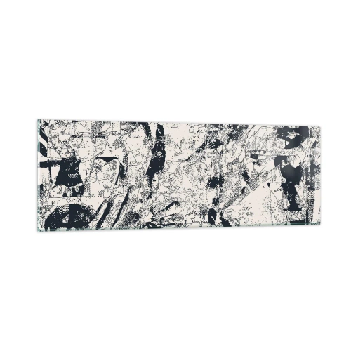 Quadro em vidro - Interpenetração de opostos - 90x30 cm