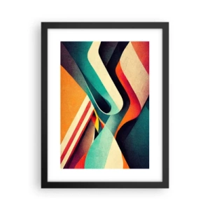 Pôster com moldura preta - Composição intensa - 30x40 cm
