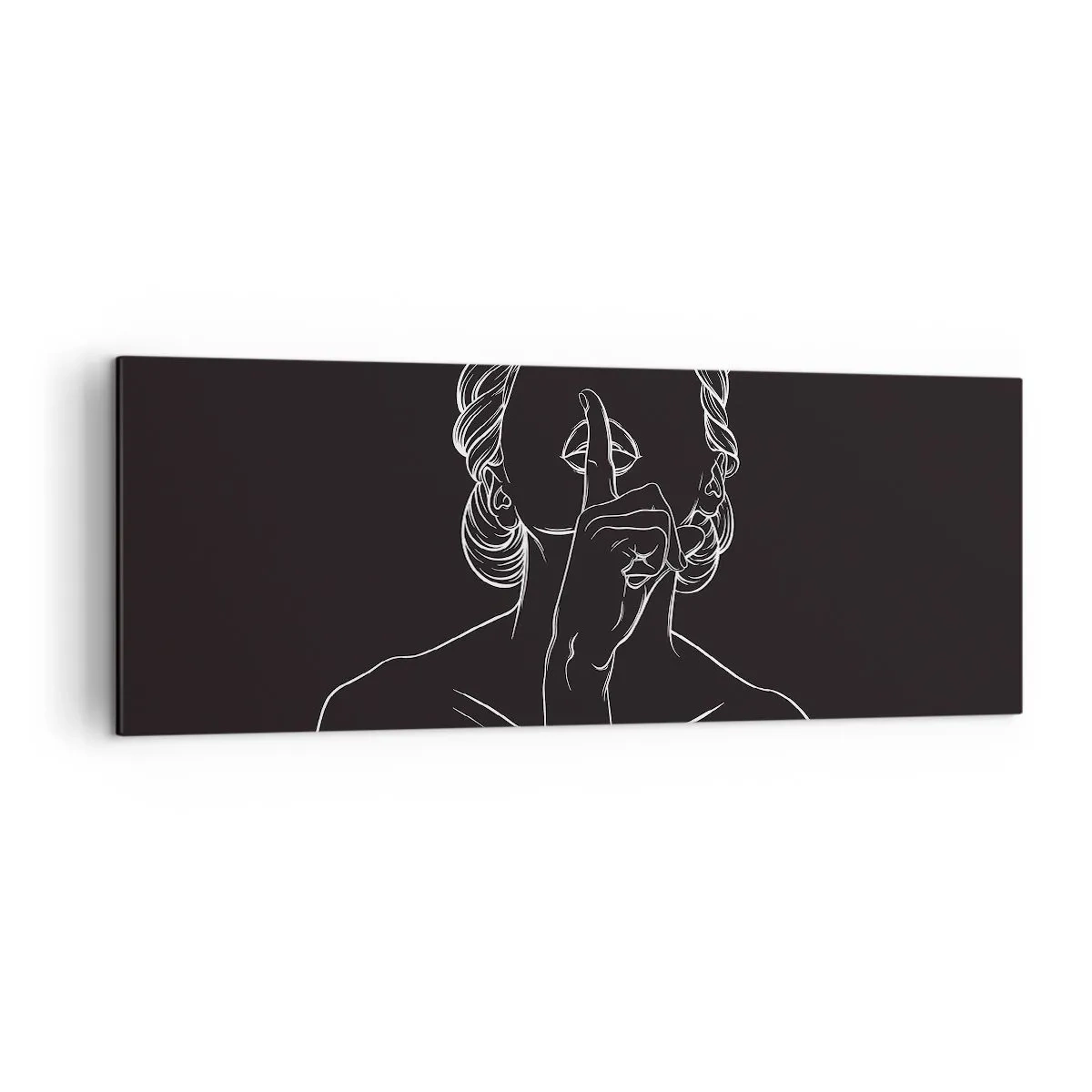 Quadro em tela - A beleza floresce em silêncio - 140x50 cm