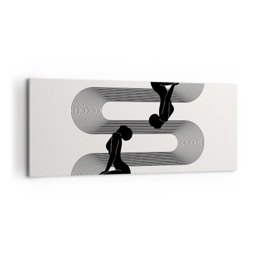 Quadro em tela - Simetria sensual - 100x40 cm